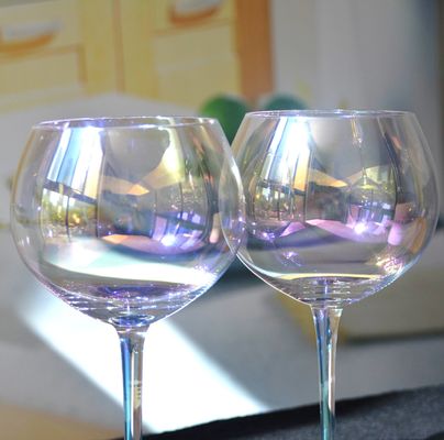 Giant Rainbow Color Balloon Shape 23 Oz Crystal Wine Glasses