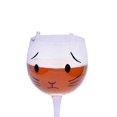 Cat Shaped 400ml Crystal Balloon 14 Oz Wine Glasses