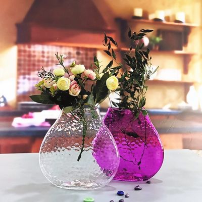 Home Decoration 8" Fish Style Vintage Pink Glass Vase