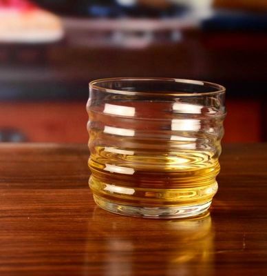 Anti Skidding Handmade Whiskey Glass With Wave Pattern