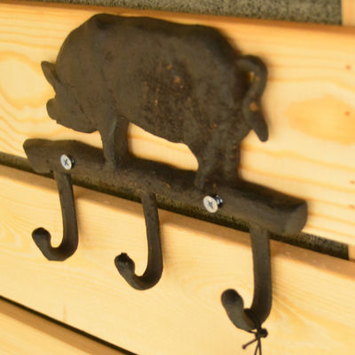 Pig Shape Vintage Decorative Iron Wall Hooks For Home