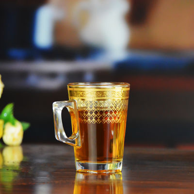 Golden Decorated Gold Decal Tumbler Drinking Glasses