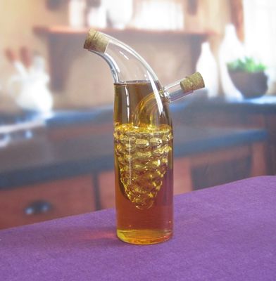 Double Layer Grape Shape Glass Canister With Lid For Oil