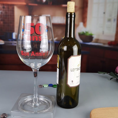 Clear 1 Litre Giant Wine Glass With Anniversary Decor