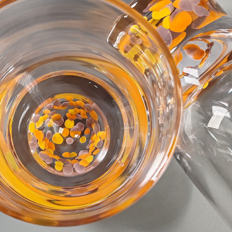 качество Хрустальное стекло ручной работы Конфетти Декоративные DOF Стекло Tumbler Водные бокалы Мексика Рок Стеклянная чашка Свадебная вечеринка Подарок вино завод