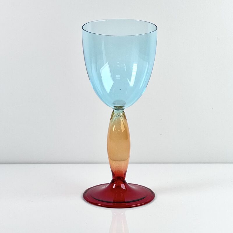 Качество Hand-Blown Gradient Color Borosilicate Wine Glasses, Multi-Color Artistic Stem Goblets for Wine, Cocktail, Home Bar & Party Decor фабрика