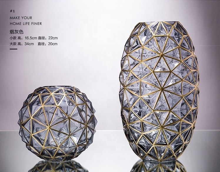 качество Креативная декоративная стеклянная ваза для свадьбы завод