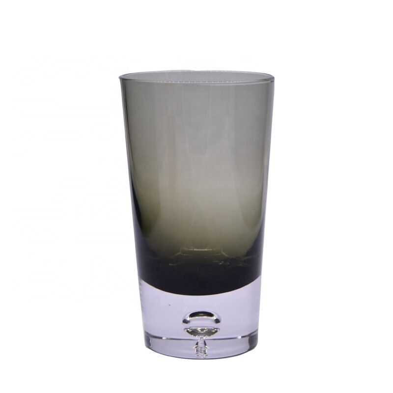 Grey Color Air Bubble Bottom Unique Cocktail Glasses . Bohemian Drinking Glasses