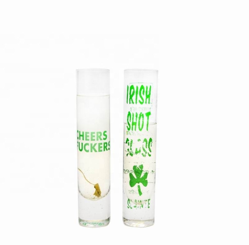 качество Длинные кристаллические коктейльные бокалы с цветным декалом завод