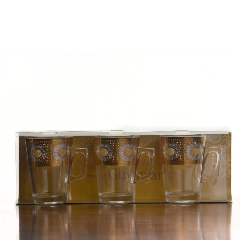 качество Золото украшенные золотые декальные стаканы для питья завод