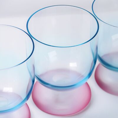 качество Handblown Crystal Wine Glass Goblet with Two-color Gradient and Frosted Base for 300ml Wine Cocktail & Home Decor завод