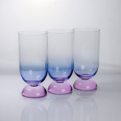 качество Handblown Crystal Wine Glass Goblet with Two-color Gradient and Frosted Base for 400ml Wine Cocktail & Home Decor завод