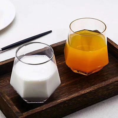 качество Алмазный геометрический золотой ободок, кристаллические стеклянные бутылки, стеклянные чашки для питья завод