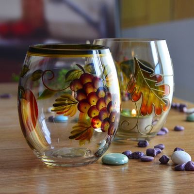 качество Красивые цветные стеклянные цилиндровые свечи, стеклянные вотивные свечи завод