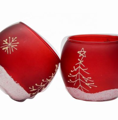 качество Ручно нарисованные рождественские снежинки стеклянные цилиндровые светильники завод