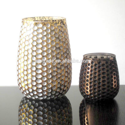 качество 3 размера серебряный цвет яйцеобразные стеклянные свечи завод