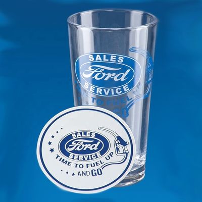 качество Высокие гигантские 20 унций пивоваренные бокалы с цветовым декалом завод