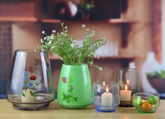 качество Ручные винтажные высокие кристаллические вазы для центральных изделий завод