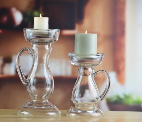 качество Новый дизайн ручной декоративной стеклянной вазы с ручкой завод