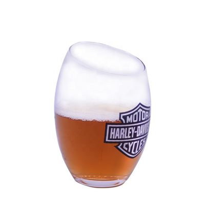 качество Угловой верхний 10 унций ручной работы виски стакан с цветной печать логотипа завод