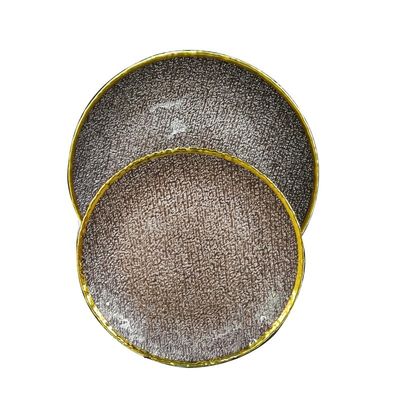 качество Золотые десертные стеклянные зарядные пластины, декоративные зарядные пластины для свадьбы завод