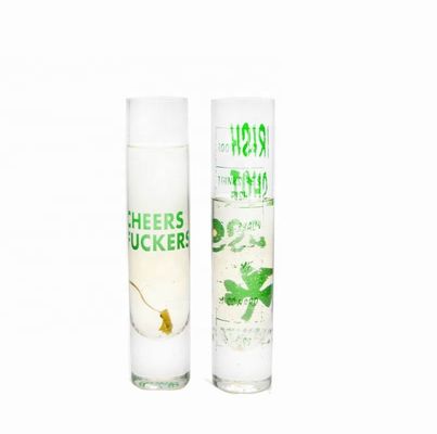 качество Длинные кристаллические коктейльные бокалы с цветным декалом завод