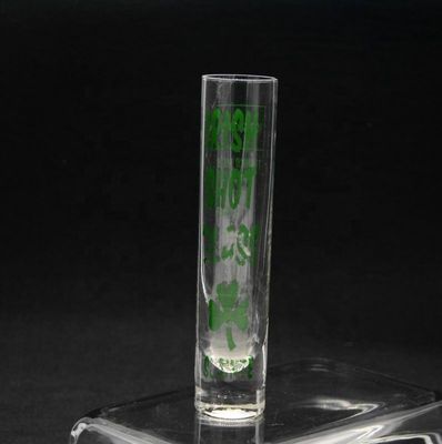 качество Длинные кристаллические коктейльные бокалы с цветным декалом завод