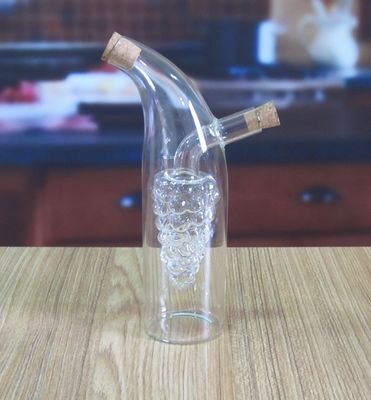 качество Двухслойный стеклянный контейнер в виде винограда с крышкой для масла завод