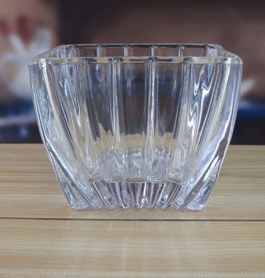 качество Квадратные оптические полоски Стеклянные банки для хранения конфеты завод