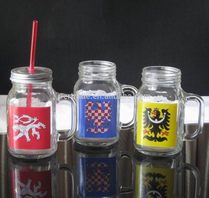 качество Цветные бриллианты шрифты Ручно нарисованные стеклянные контейнеры для кухни завод