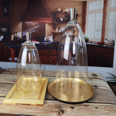 качество Прозрачный без свинца 21 дюймовый стеклянный купол Cloche завод