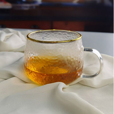 качество Боросиликатный молоток текстура кувшин питьевые бокалы с золотым ободом завод