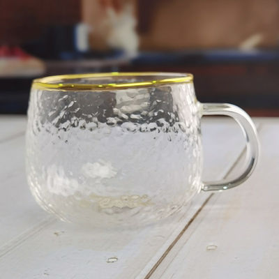 качество Боросиликатный молоток текстура кувшин питьевые бокалы с золотым ободом завод